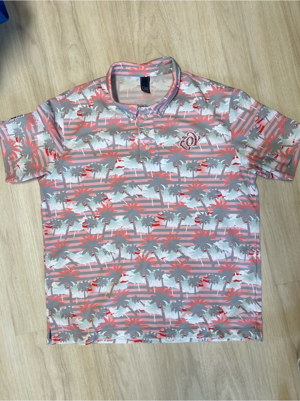 Zoy Dresscode International Golf Polo Shirt Palm Trees Mens Size 1004 Japan